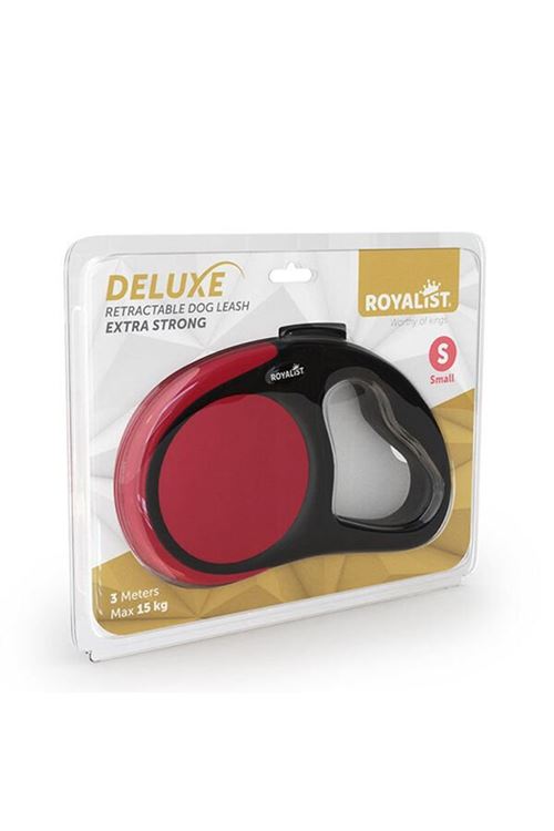 Royalist Deluxe Extra Strong Otomatik Köpek Gezdirme Tasması Kırmızı Small 3 Mt