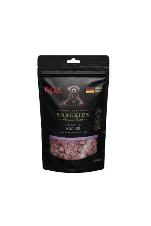 Reflex Snackies Natural Manda Etli Küp Tahılsız Köpek Ödül Maması 170 Gr