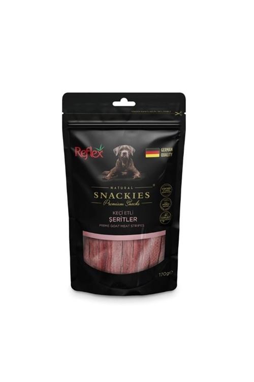 Reflex Snackies Natural Keçi Etli Şerit Tahılsız Köpek Ödül Maması 170 Gr
