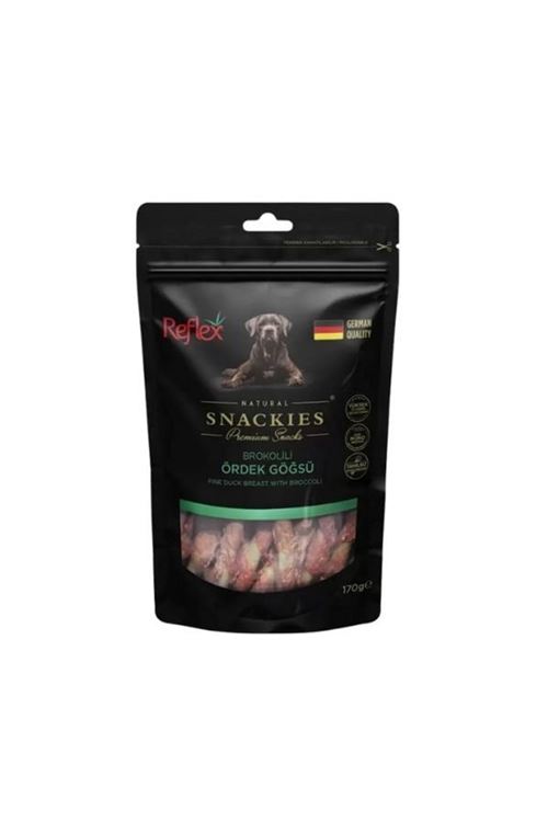 Reflex Snackies Natural Brokolili Ördek Göğsü Tahılsız Köpek Ödül Maması 170 Gr