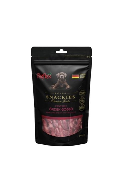 Reflex Snackies Natural Pancarlı Ördek Göğsü Tahılsız Köpek Ödül Maması 80 Gr