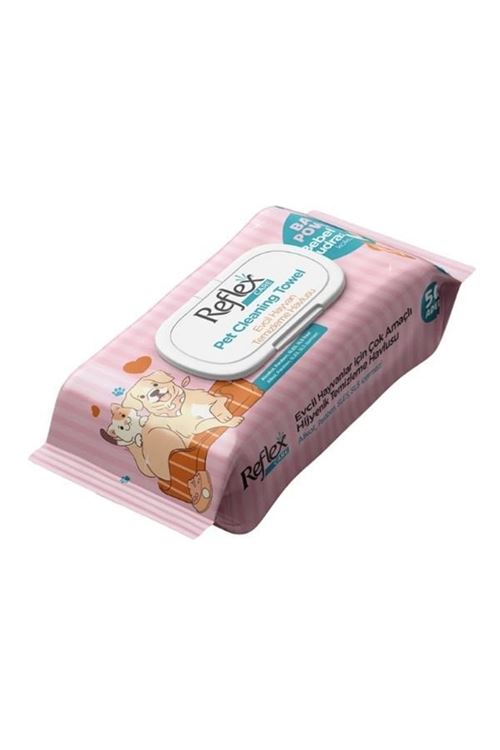Reflex Care Kedi ve Köpekler için Hijyenik Temizleme Havlusu 50 Adet