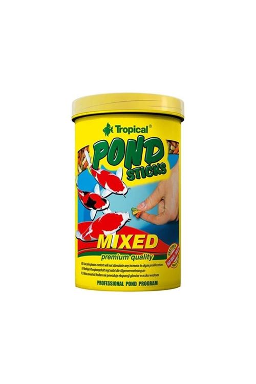 Tropical Pond Sticks Mixed Havuz Balıkları için Çubuk Yem 1000 Ml 90 Gr