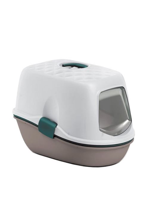 Stefanplast Furba Top Chic Elekli Kapalı Kedi Tuvaleti Beyaz/Bej 58.5x39.4x42 Cm