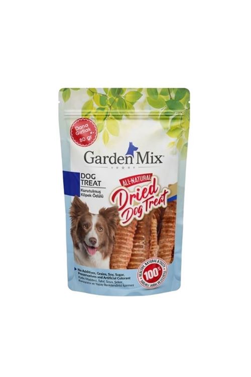 Garden Mix Kurutulmuş Dana Gırtlak Köpek Ödül Maması 80 Gr