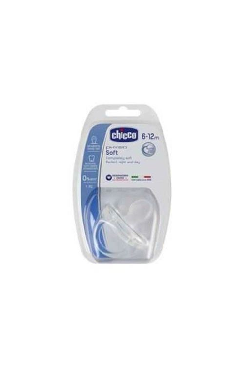 Chicco Physio Soft Silikon Emzik 6-12 Ay - Şeffaf
