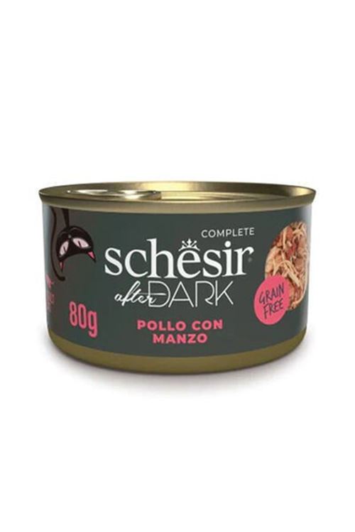 Schesir After Dark Pate Tavuklu ve Sığır Etli Yetişkin Kedi Konservesi 80 Gr