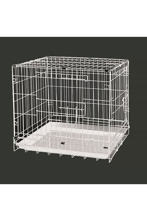 Dayang Metal Köpek Kafesi Beyaz 61x44x50 Cm