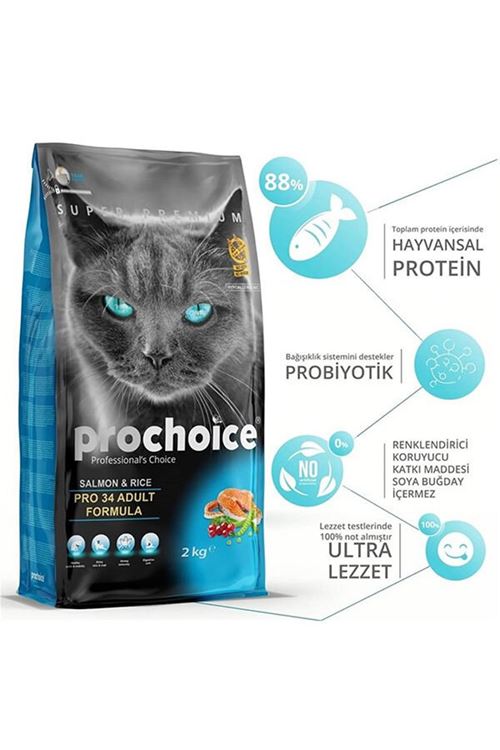 Pro Choice Pro 34 Adult Somonlu Yetişkin Kedi Maması 15 Kg