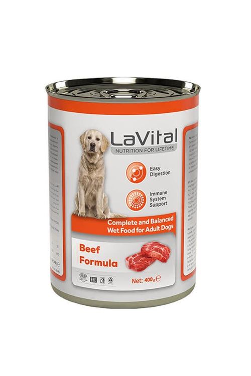 Lavital Adult Biftekli Bağışıklık Sistemi Destekleyici Yetişkin Köpek Konservesi 400 Gr