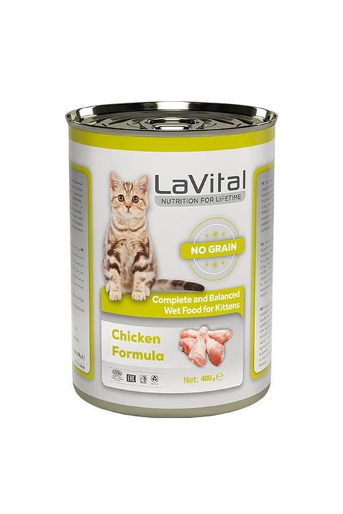 Lavital Kitten Tahılsız Tavuklu Yavru Konserve Kedi Maması 400 Gr