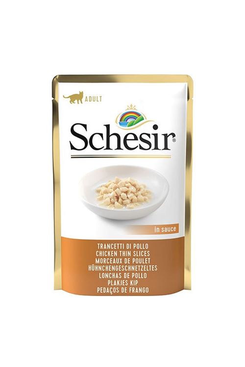 Schesir Kıyılmış Tavuklu Yetişkin Konserve Kedi Maması 85 Gr