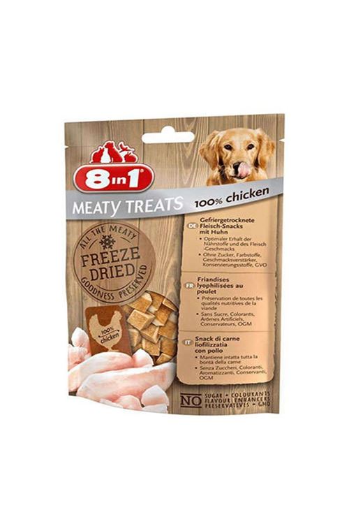 8 in 1 Freeze Dried Tahılsız Kurutulmuş Tavuk ve Havuçlu Köpek Ödül Maması 50 Gr