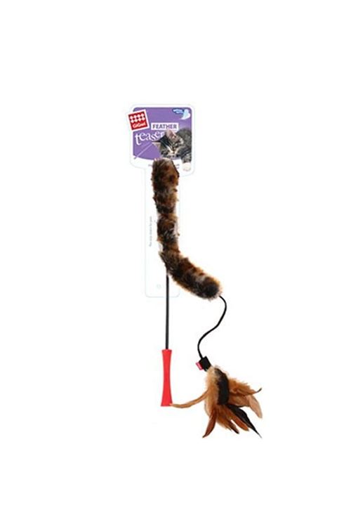Gigwi Feather Teaser Kuyruklu Doğal Tüylü Kedi Oltası 53 Cm