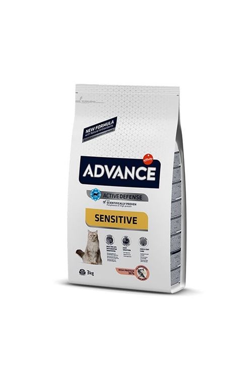 Advance Sensitive Somonlu Hassas Yetişkin Kedi Maması 3 Kg