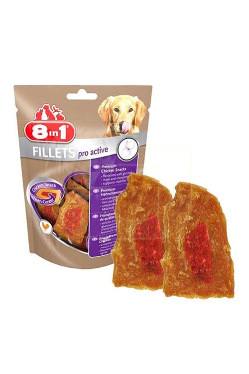 8 In 1 Fillets Pro Active Eklem Sağlığı İçin Köpek Ödül Maması Small 80 Gr