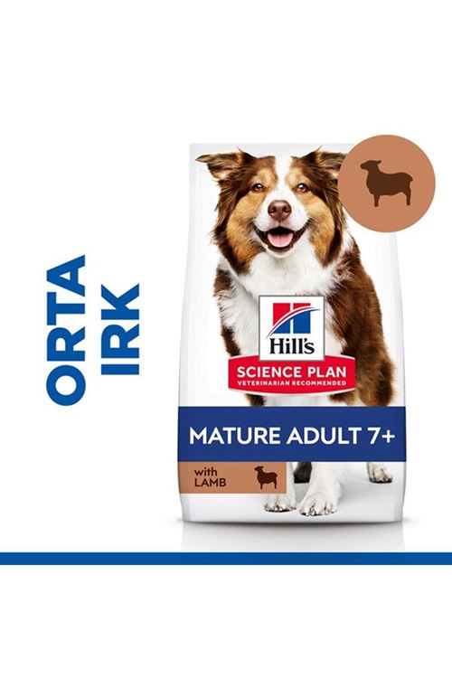 Hills Mature Senior +7 Medium Orta Irk Kuzu Etli Yaşlı Köpek Mamasi 2.5 Kg