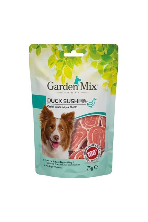 Garden Mix Ördekli Sushi Düşük Yağlı Şekersiz Köpek Ödül Maması 75 Gr