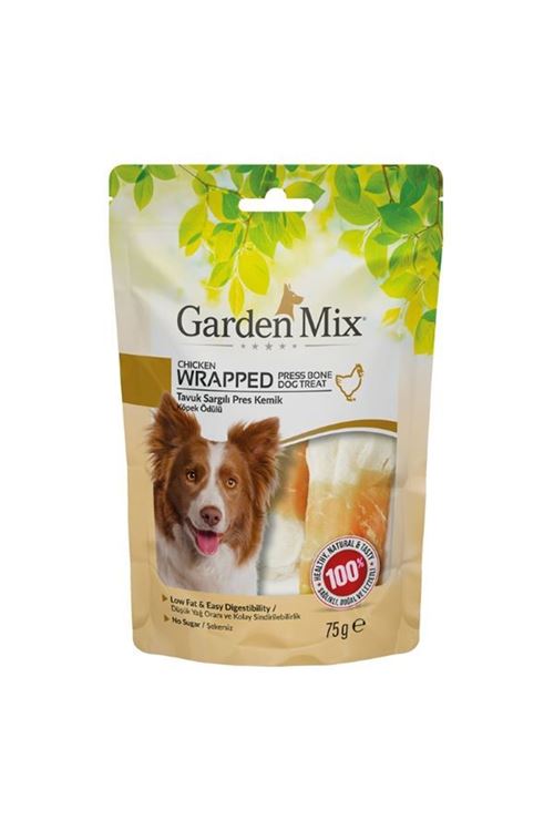 Garden Mix Sargılı Pres Kemik Düşük Yağlı Şekersiz Köpek Ödül Maması 75 Gr