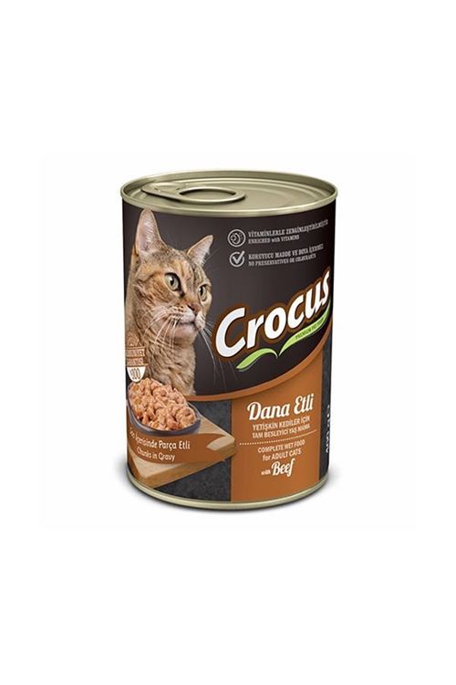 Crocus Dana Etli Yetişkin Kedi Yaş Maması 400 Gr