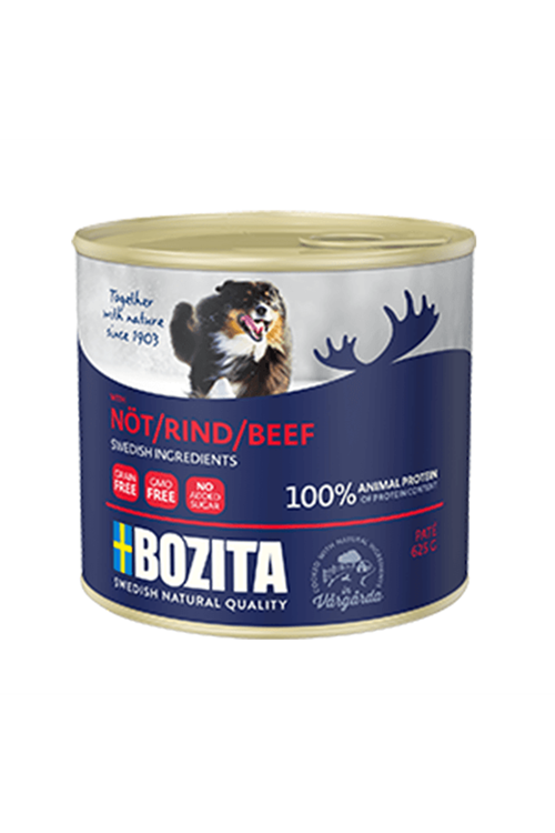 Bozita Biftekli Tahılsız Yetişkin Köpek Konservesi 625 Gr
