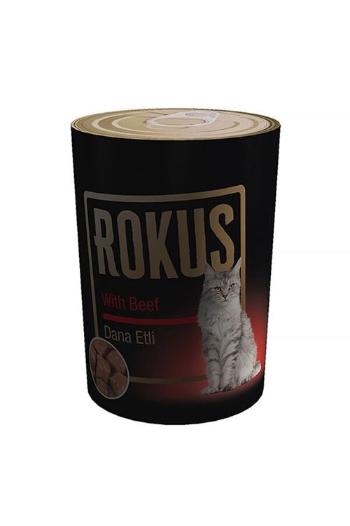 Rokus Dana Etli Yetişkin Konserve Kedi Maması 410 Gr