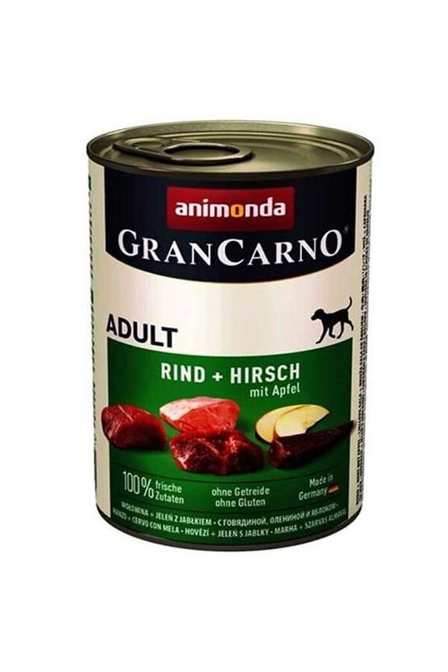 Animonda Gran Carno Sığır Etli Geyik ve Elmalı Yetişkin Köpek Konservesi 400 Gr