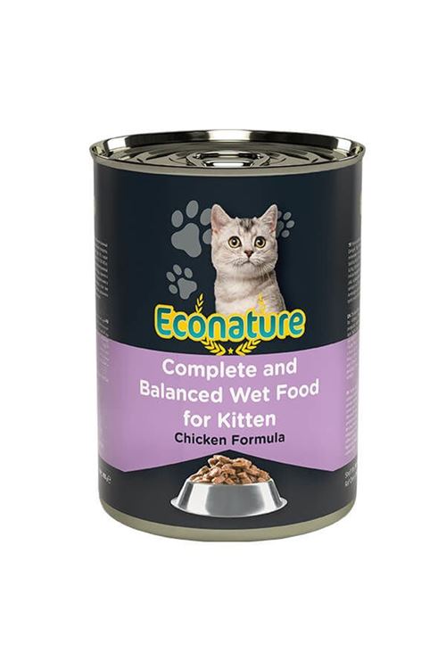 Econature Kitten Tavuklu Yavru Konserve Kedi Maması 400 Gr