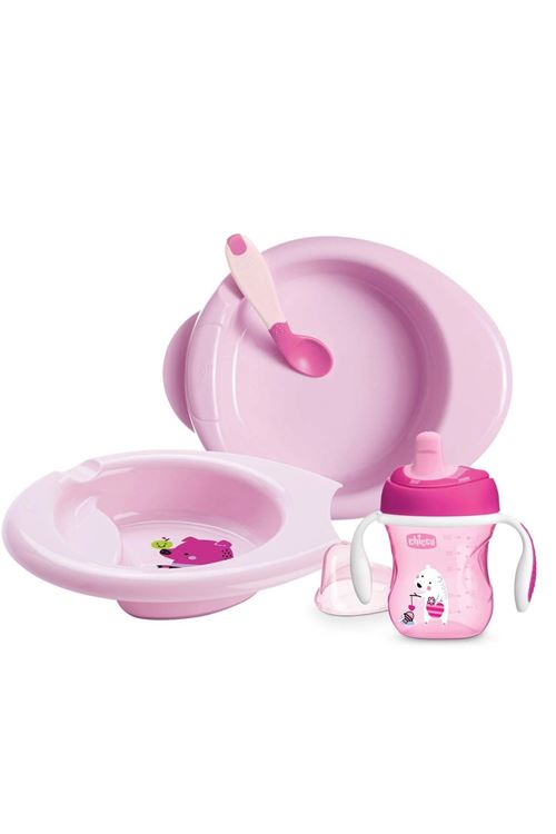 Chicco 4 Parça Beslenme Seti +6 Ay - Kız