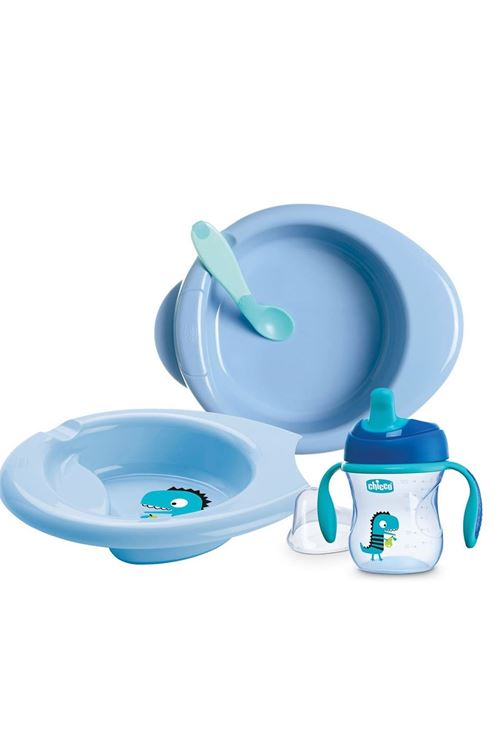 Chicco 4 Parça Beslenme Seti +6 Ay - Erkek