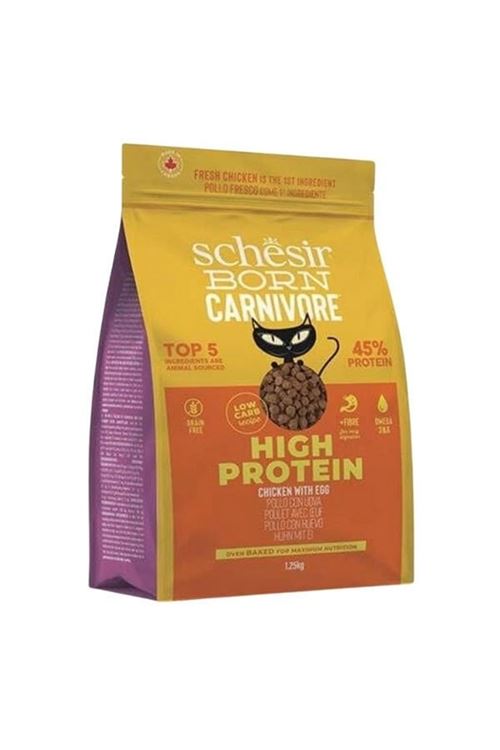 Schesir Born Carnivore Tavuk ve Yumurtalı Yetişkin Kedi Maması 1.25 Kg