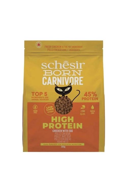 Schesir Born Carnivore Tavuk ve Yumurtalı Yetişkin Kedi Maması 255 Gr