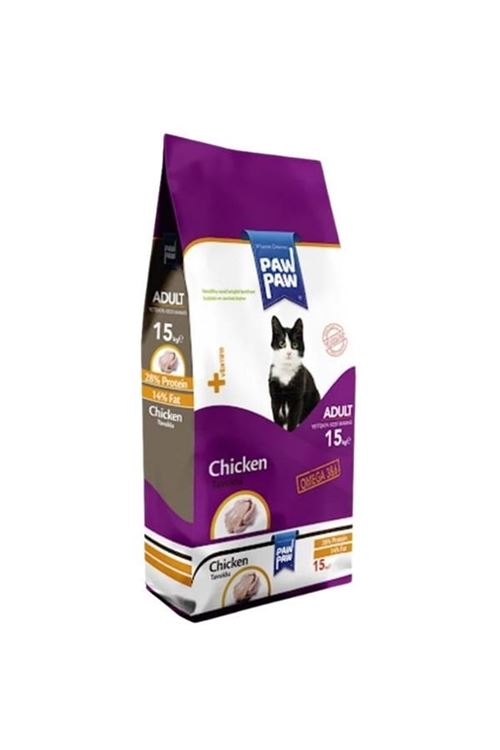 Paw Paw Adult Tavuklu Yetişkin Kedi Maması 15 Kg