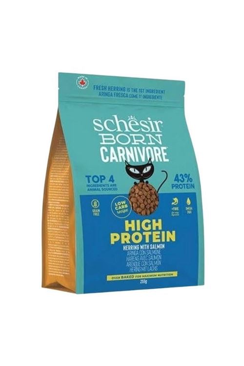 Schesir Born Carnivore Somonlu ve Ringa Balıklı Yetişkin Kedi Maması 255 Gr