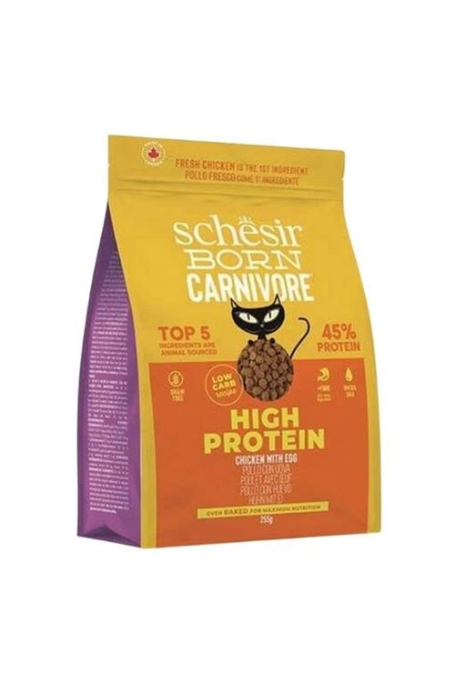 Schesir Born Carnivore Tavuk ve Yumurtalı Yetişkin Kedi Maması 255 Gr
