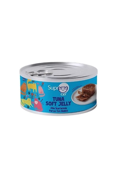 Supreme Cat Jöle İçerisinde Ton Balıklı Yetişkin Konserve Kedi Maması 85 Gr