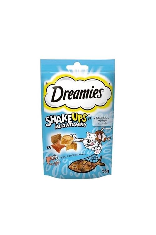 Dreamies ShakeUps Multivitamins Ton Balığı Somon ve Karidesli Kedi Ödül Maması 55 Gr