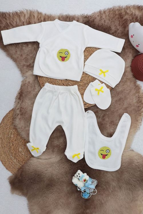 Sema Baby 5 Parça Hastane Çıkışı Zıbın Seti 0-3 Ay