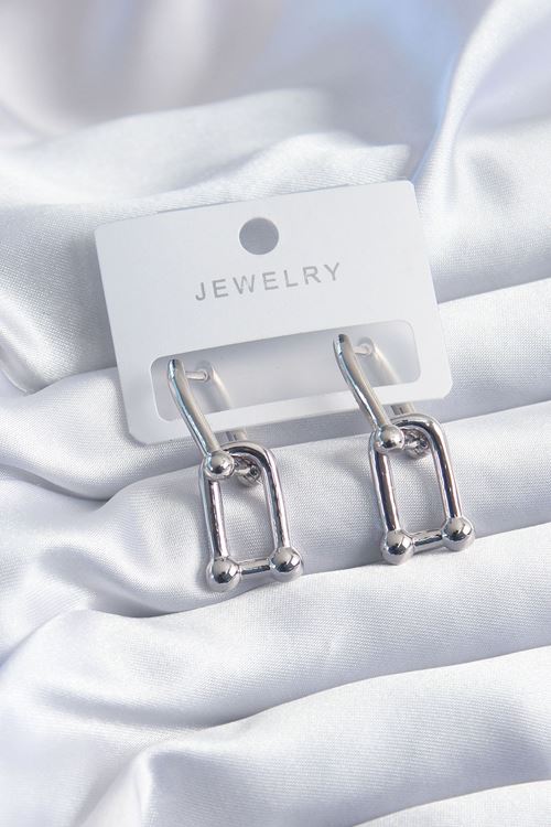 Pirinç Gümüş Renk Model Kadın Küpe