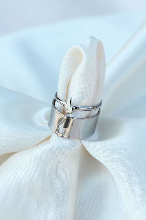 Ayarlamalı Şimşek Model Çift Yüzüğü