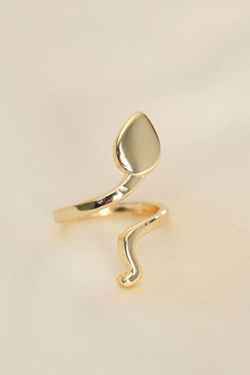 Ayarlamalı Altın Renk Yılan Yüzük