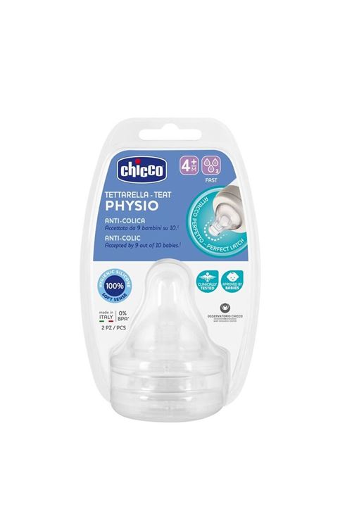 Chicco Wellbeing Silikon 2'li Biberon Emziği 4 ay+