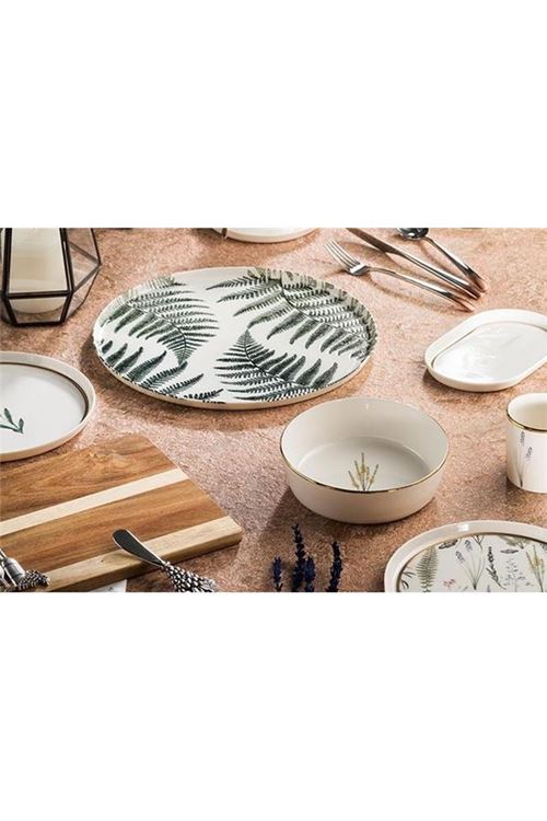 Porland Botanical Kayık Tabak 32Cm