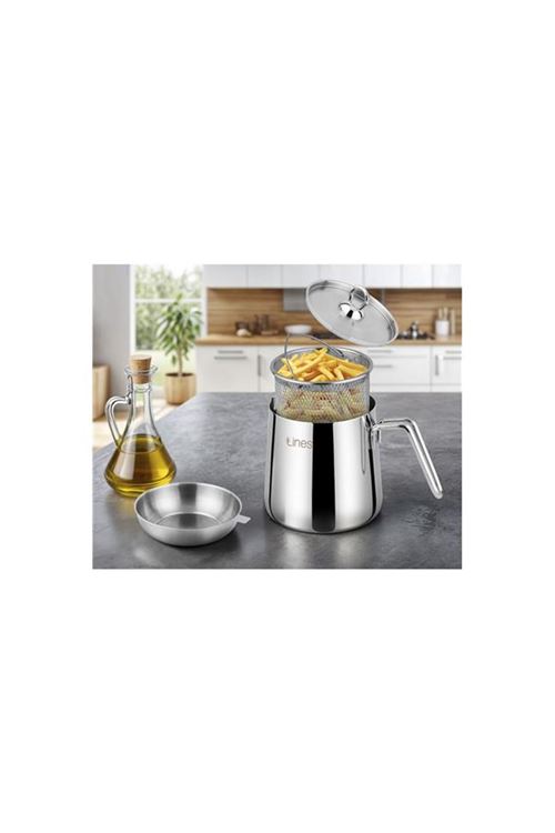 Lines Çelik Kızartma Seti 4 Parça İnox