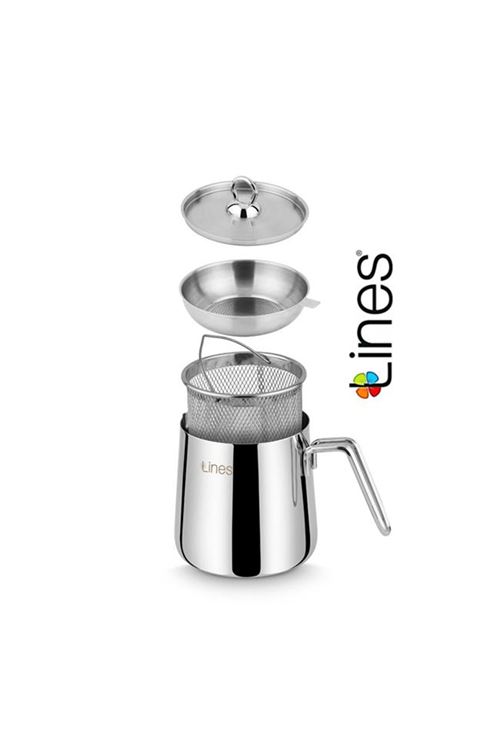 Lines Çelik Kızartma Seti 4 Parça İnox