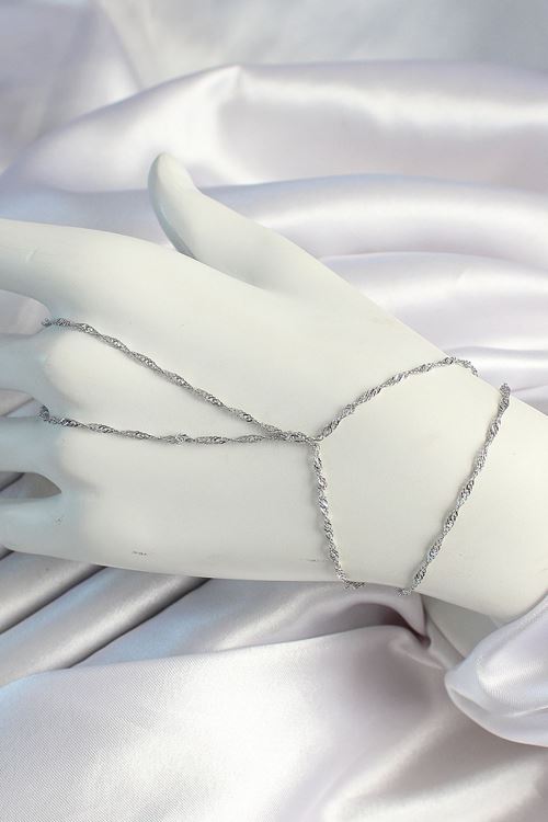 Pirinç Gümüş Renk Esnek Burgu Zincirli Şahmeran