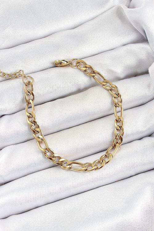 316L Çelik Gold Renk Zincir Erkek Bileklik