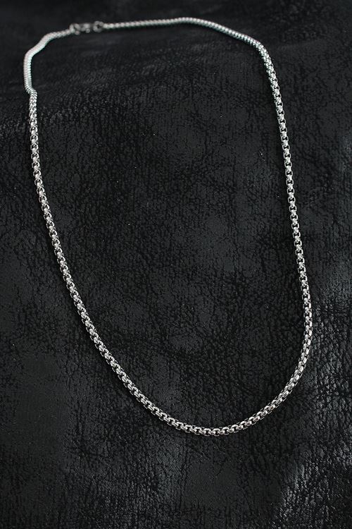 316L Çelik Örme Zincir Model Gümüş Renk Erkek Kolye