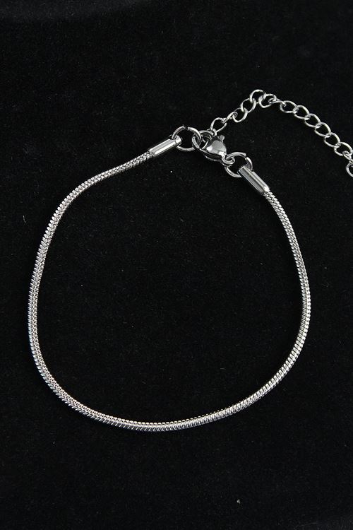 316L Çelik Oval İtalyan Model Gümüş Renk Erkek Bileklik