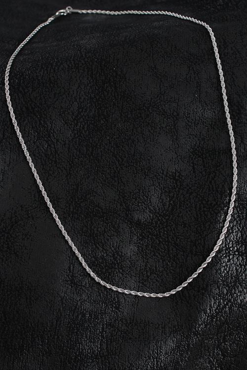 316L Çelik Halat Zincir Model Gümüş Renk Erkek Kolye